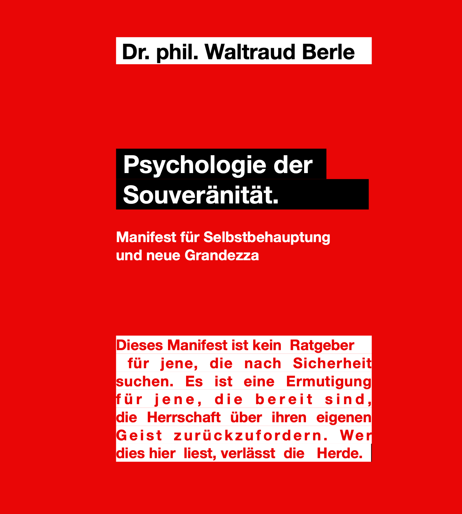 Neuestes Berle-Buch von 2026: Das Manifest für Selbstbehauptung und neue Grandezza