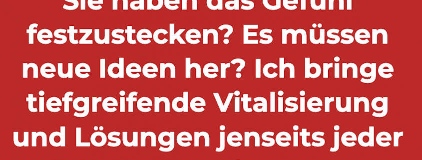 Stecken Sie fest? Weiß auf Rot über Coaching-Benefit. Text.